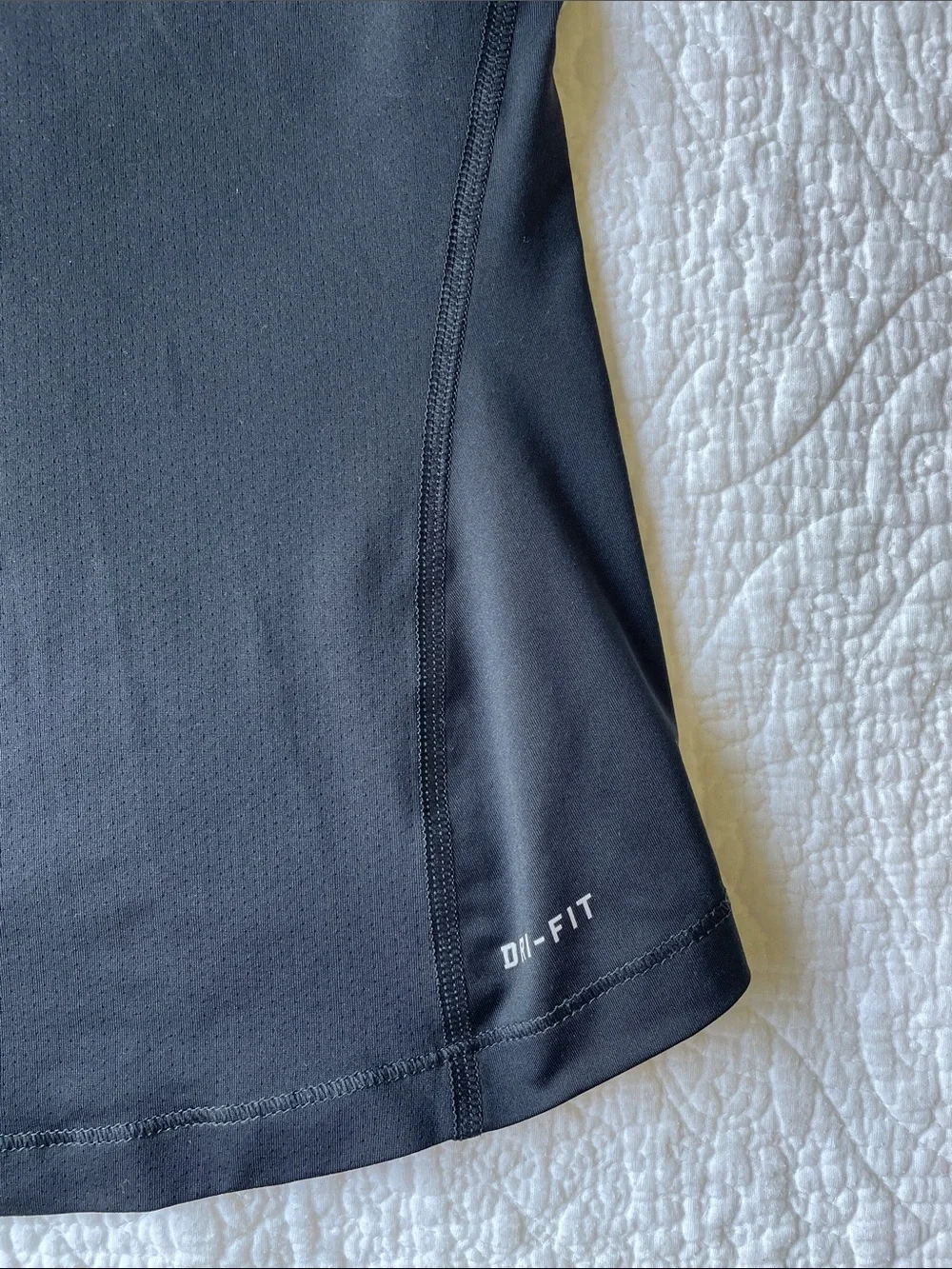 Nike Black Tank Top with White Swoosh- Size S